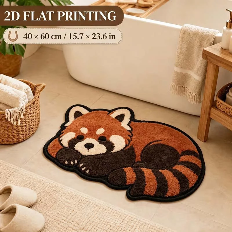 Verspielte Rote Panda Badmatte