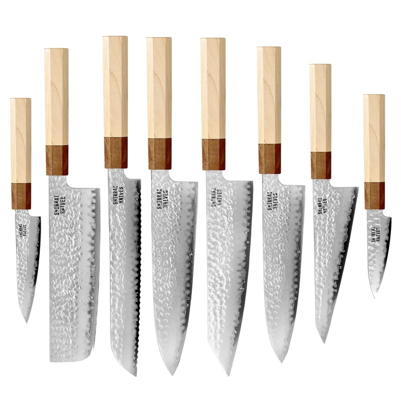 Shinrai Knives - Kirameki Damast 8-teiliges Messerset