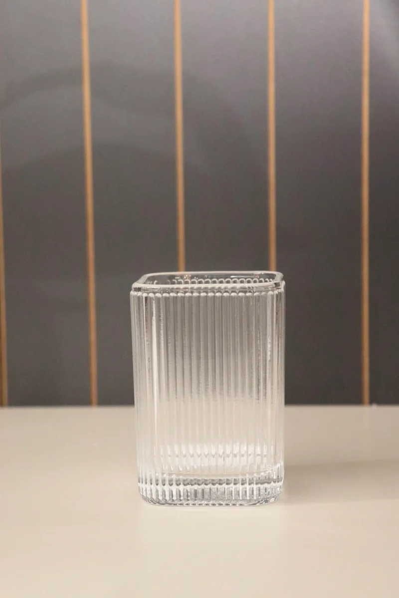 Ripple Square Trinkglas Set 6 teilig 9cm