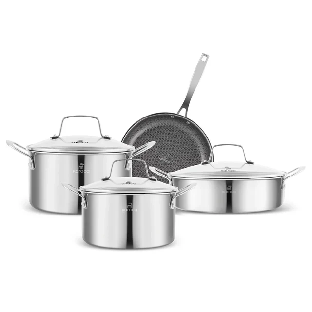 Karaca Ceramica Steel 3Ply 7-Teiliges Topfset Induktionsgeeignet