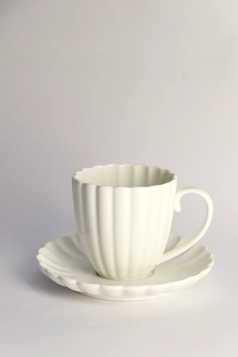 Paris Weiss Kaffeetassenset 12 teilig für 6 Personen