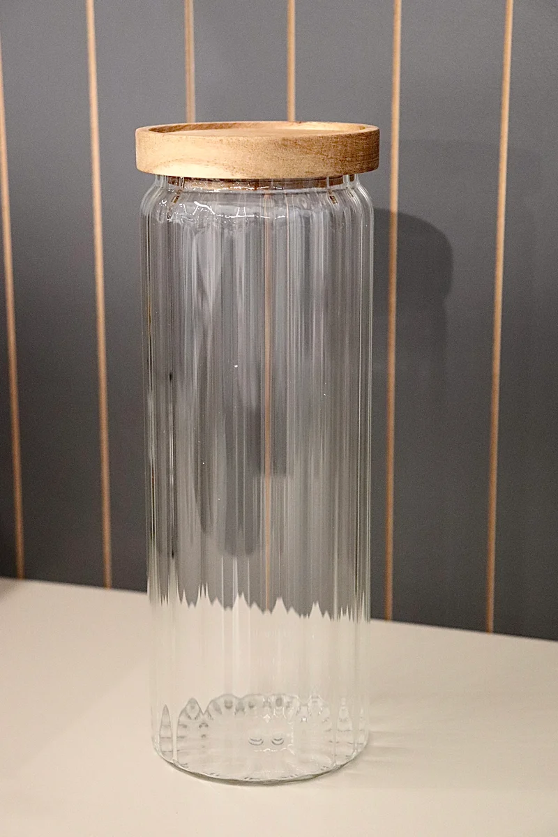 Glas Vorratsdose mit Akaziedeckel 1200ml