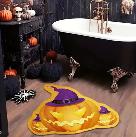 Halloween-Themen-Plüsch-Badeteppich