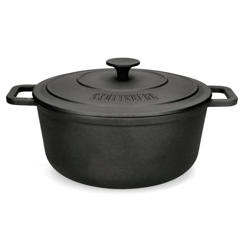Skottsberg - Gusseisen Bratentopf 28 cm rund mit Deckel