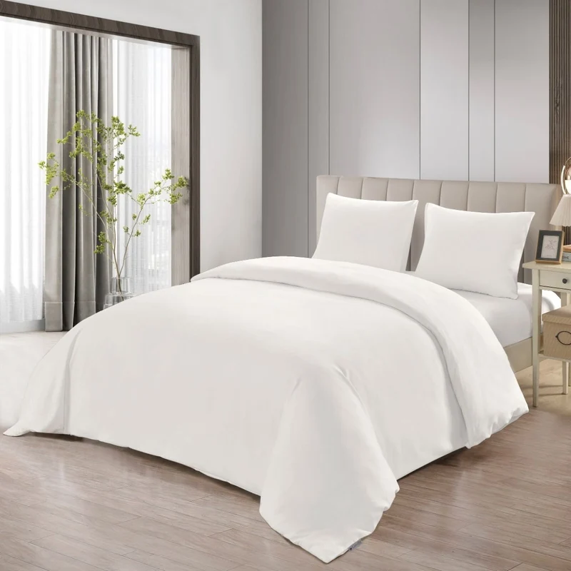Sade White Bettwäscheset 4 teilig für Doppelbett 200x220cm