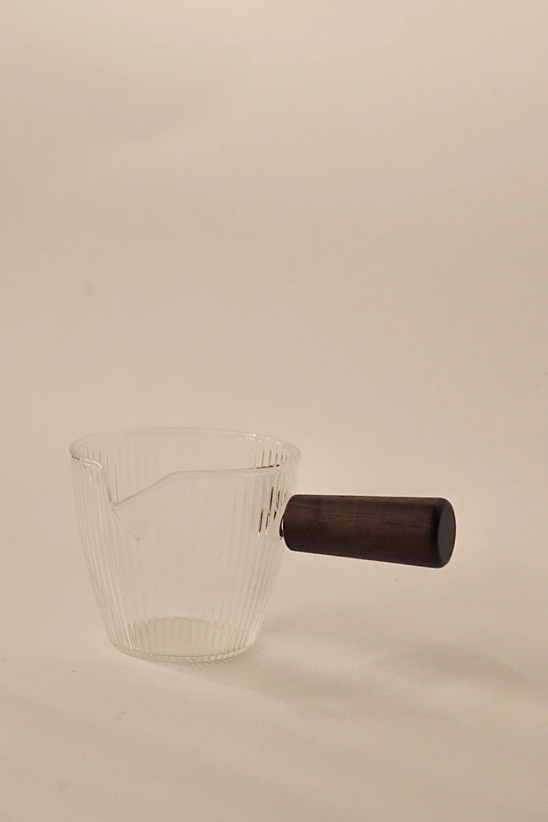 Glas Milchkanne geriffelt 120ml