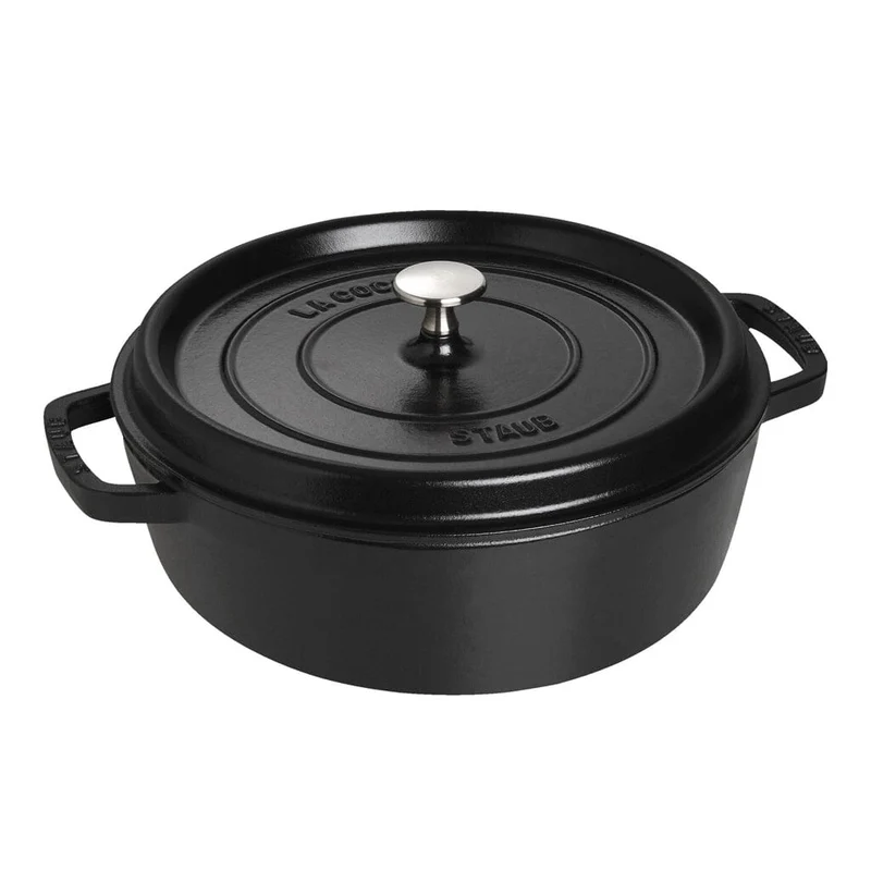 Staub - Niedrige Cocotte 26 cm Schwarz