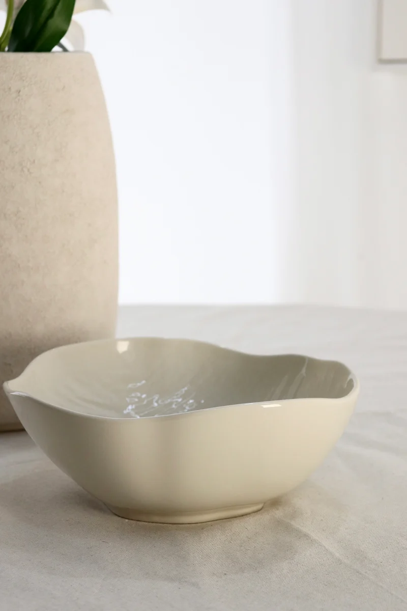 Cermico Beige Servierschüssel / Salatschüssel 23,5cm