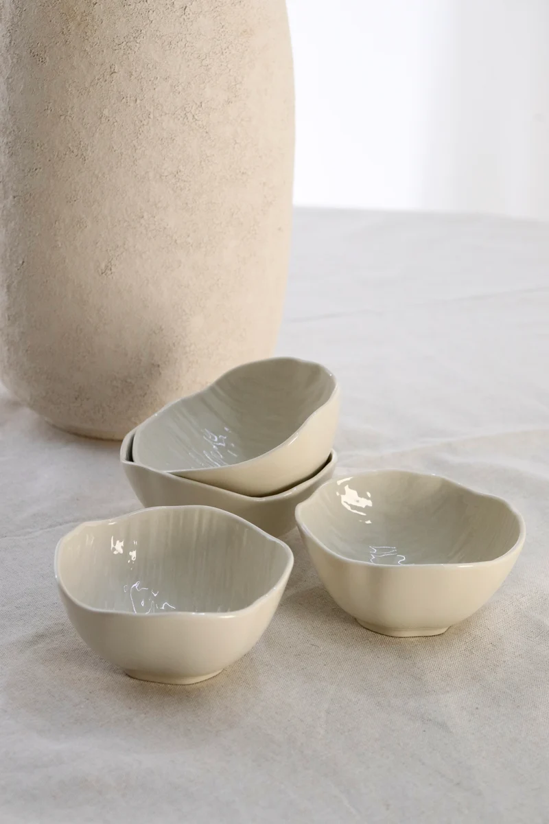 Cermico Beige 6er Schüssel Set 11,7cm