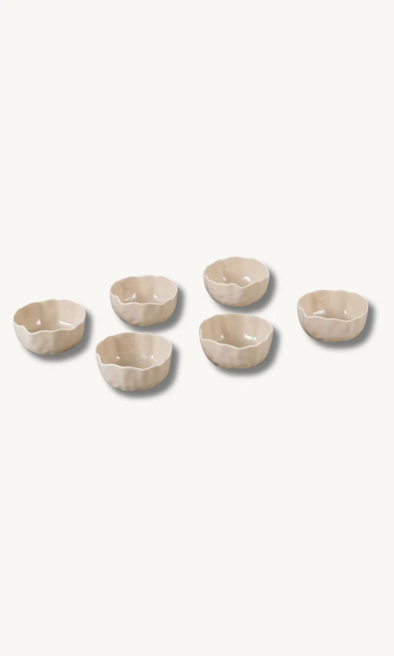 Angles Beige 6er Schälchen Set 8,7cm