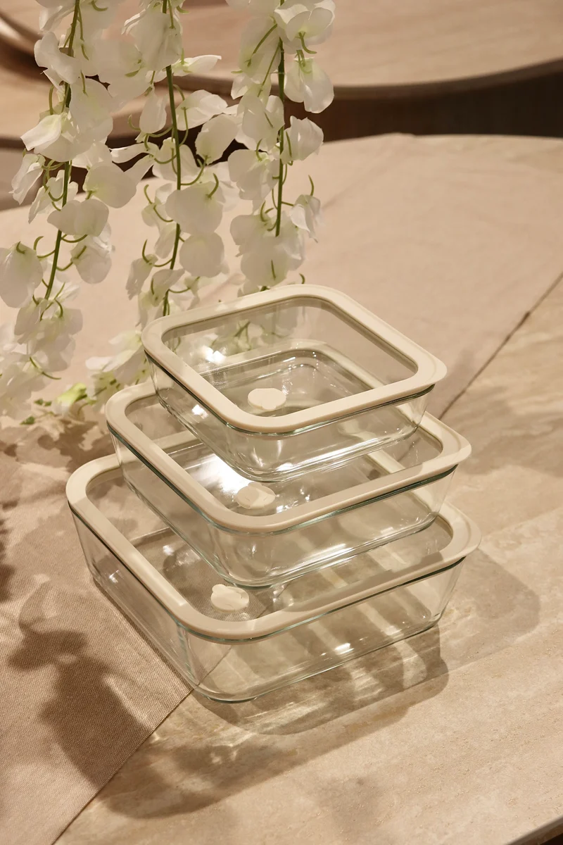 Frischhaltedosen Set 3 teilig Quadratisch