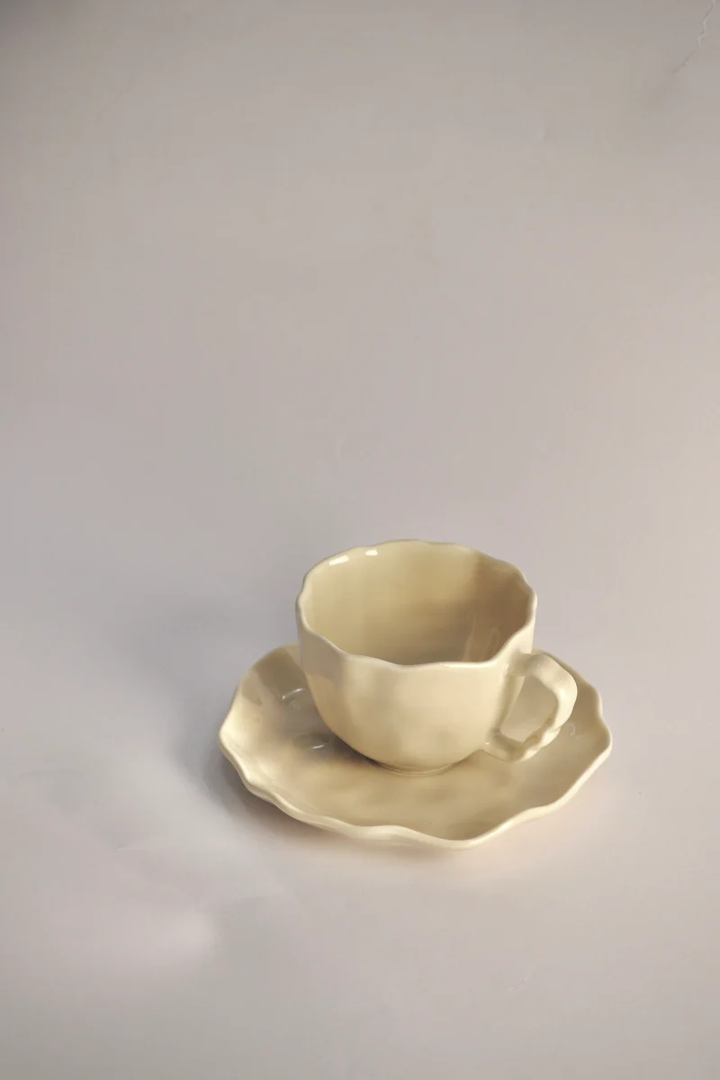 Angles Beige Mokkaset 12 teilig für 6 Personen