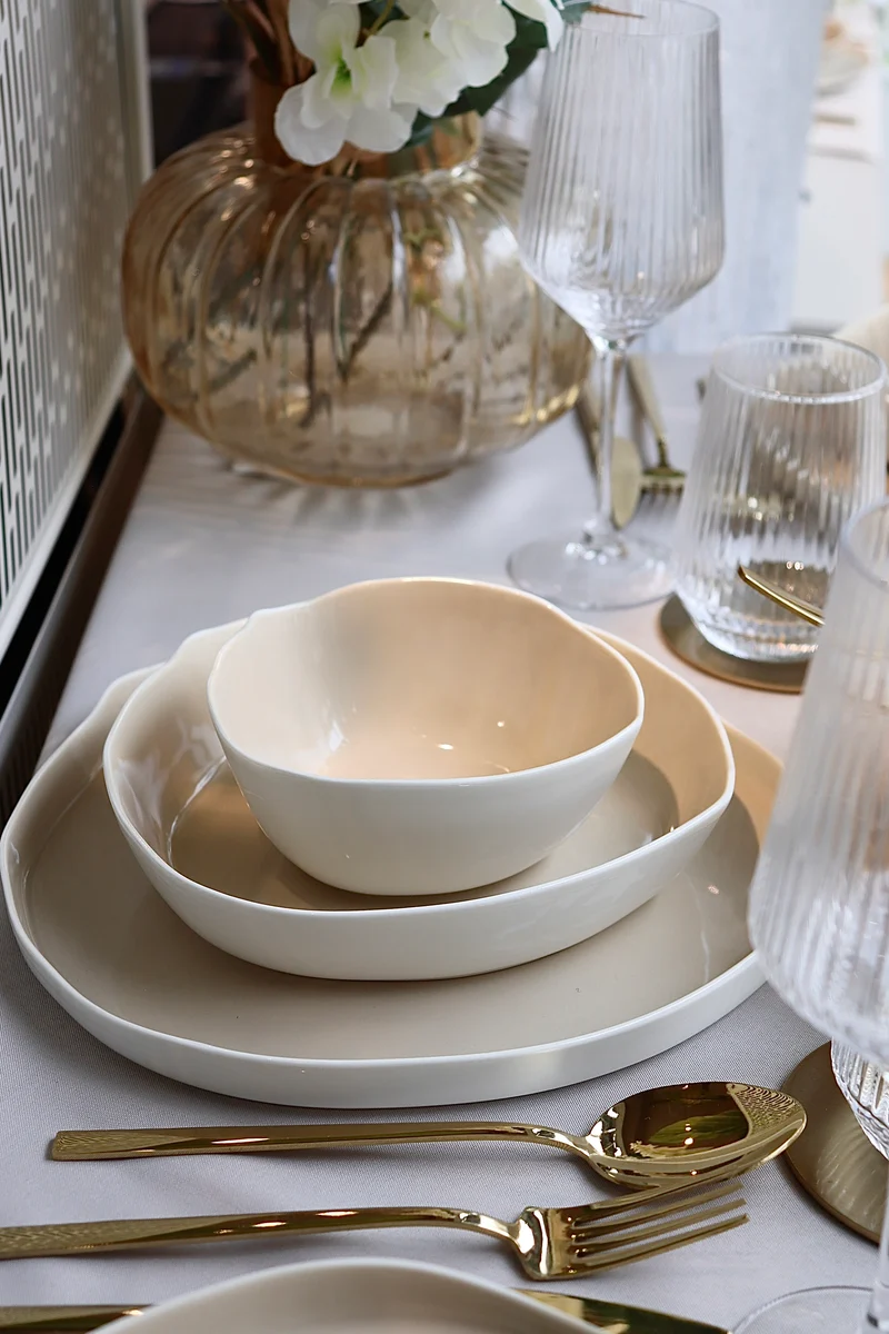 Bonnes Beige 27 teiliges Tafelservice für 6 Personen