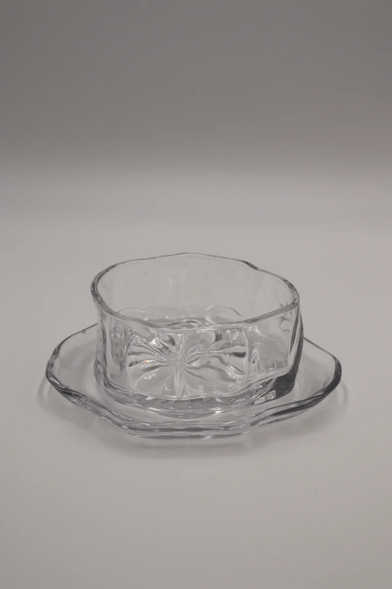 Ronda Wave 6er Glasschalen + Untersetzer Set