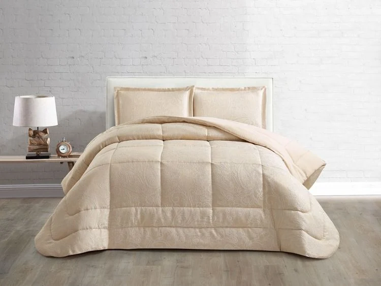 Hande Beige Tagesdecke Set 3 teilig 260x240cm