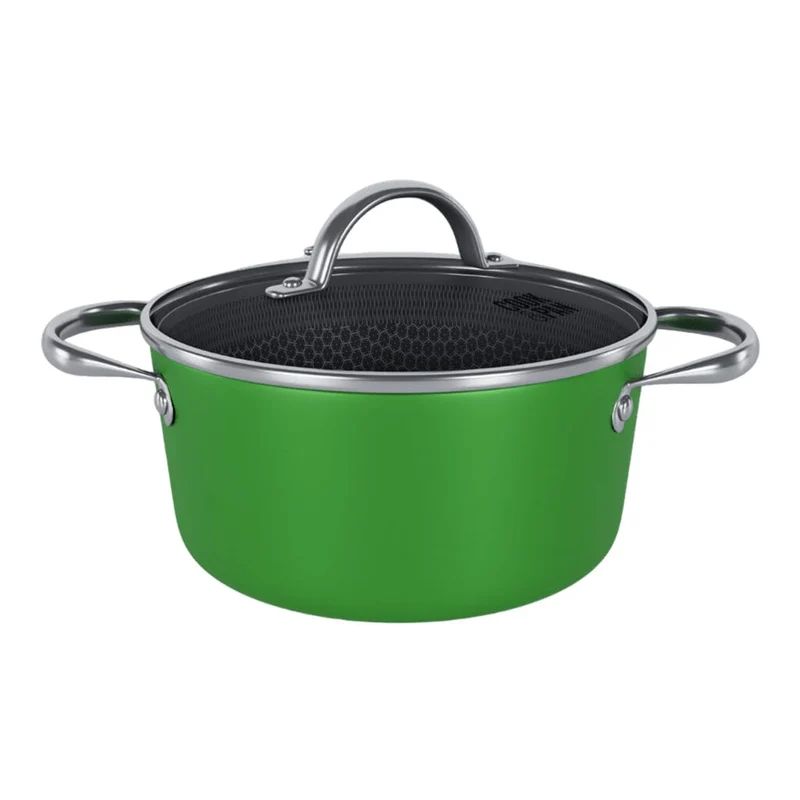 Cook & Pan - Honey Go Green Kochtopf 20 cm mit Glasdeckel