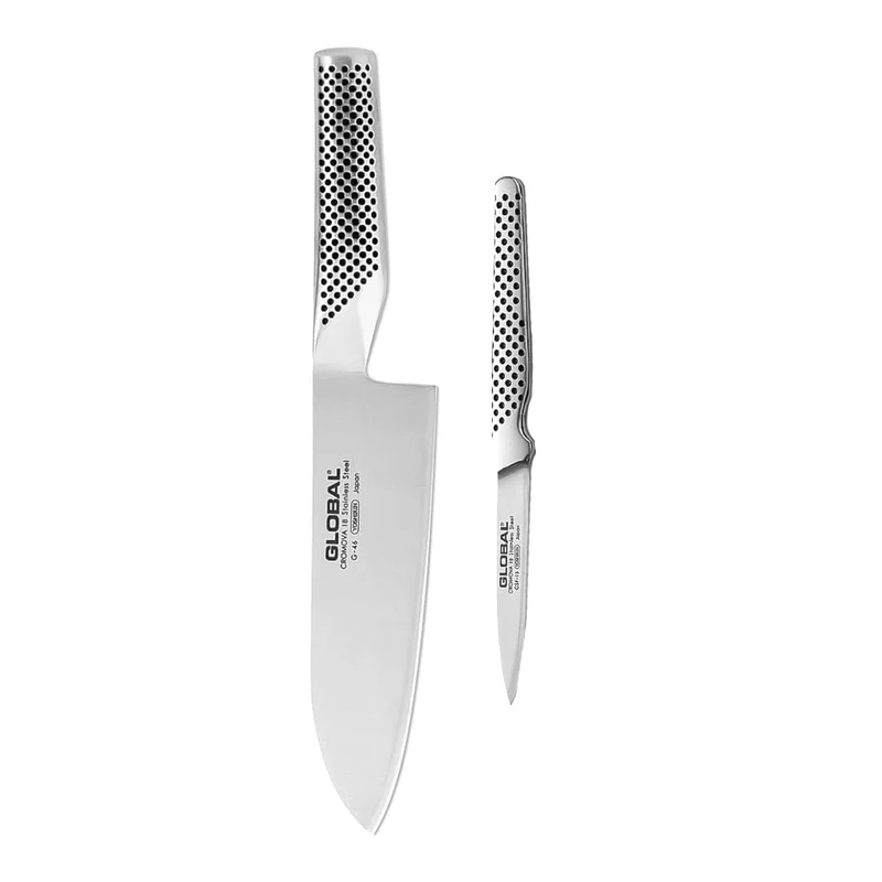 Global - G-4615 2-teiliges Messerset Santokumesser + Schälmesser