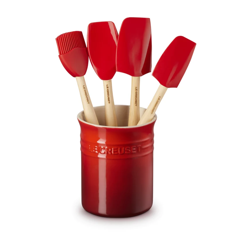 Le Creuset - Premium Pfannenwender-Set 5-teilig Kirschrot