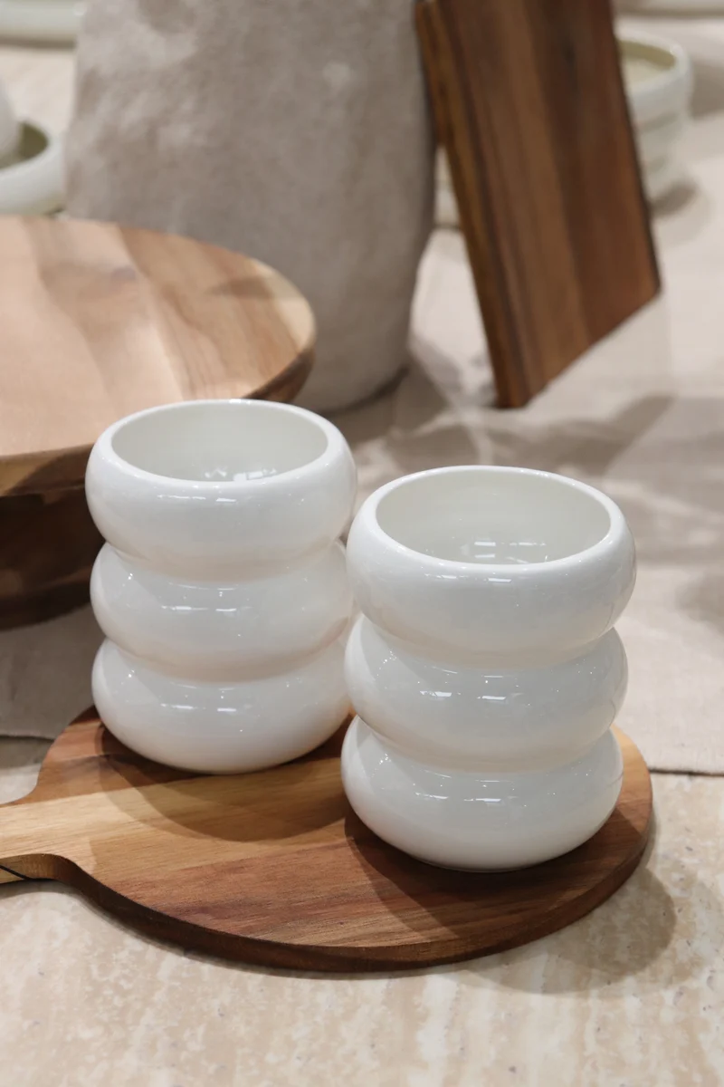 2er Set Bubble White Keramiktasse