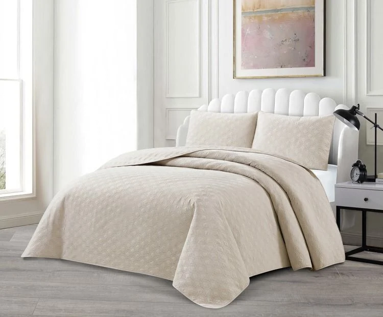 Havin Beige Tagesdecke Set 3 teilig 250x240cm