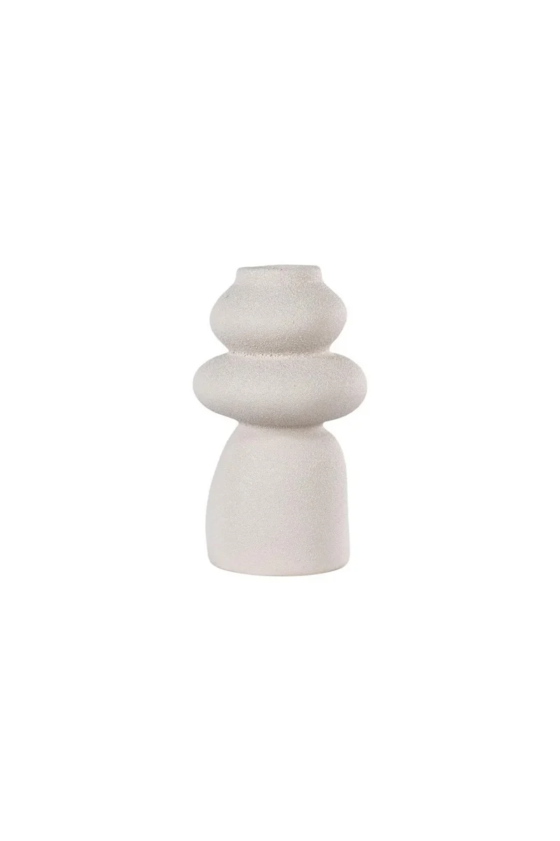 Vase in Beige Keramik