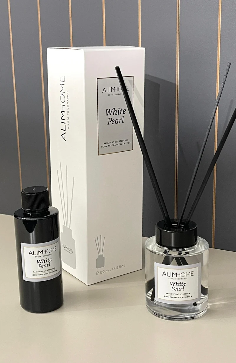 Alim Home Raumduft mit Stäbchen White Pearl (BeyazSabun) 120ml