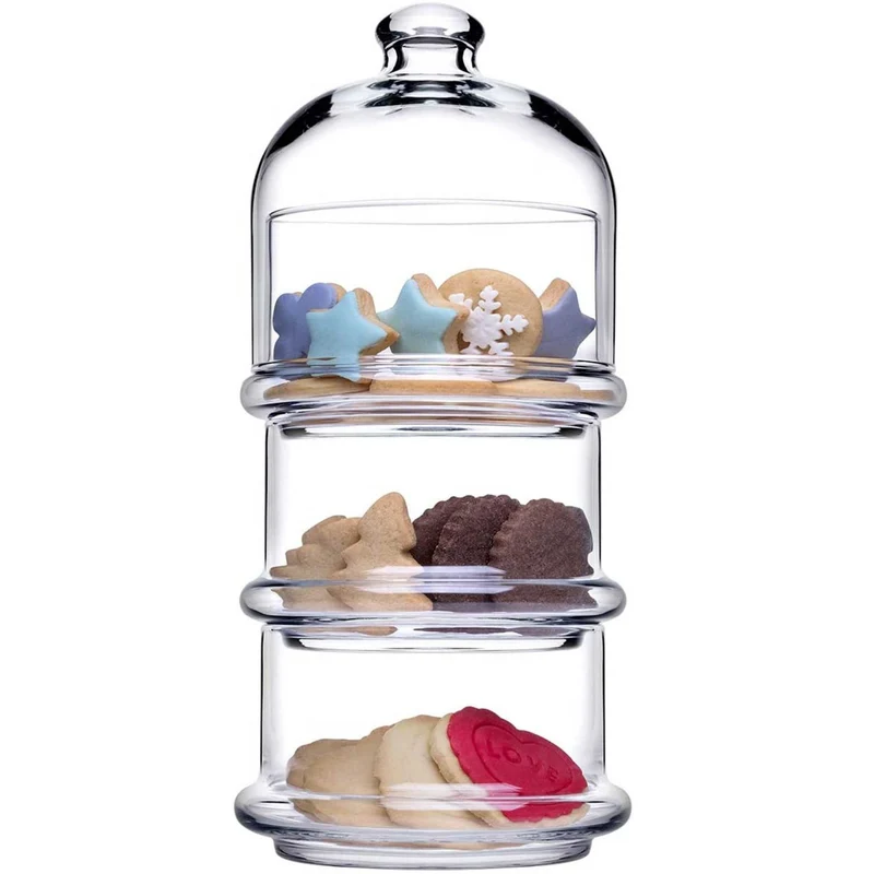 Pasabahce Villa Patisserie Glasdose 3 stöckig