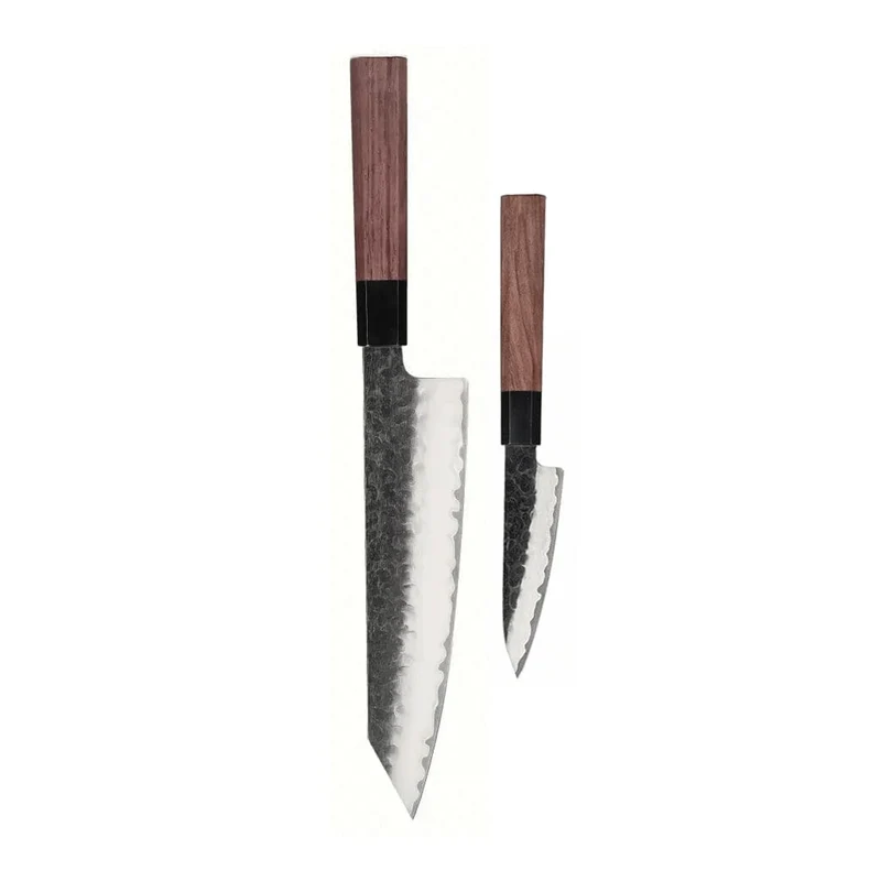 Shinrai Knives – Kurayami 2-teiliges Damastmesser-Set – Kiritsuke + Schälmesser