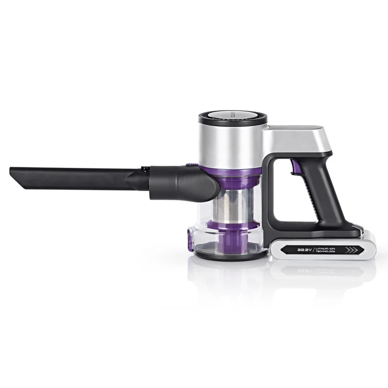 Akku-Zyklon-Staubsauger Digital-Display - anthrazit/silber/lila
