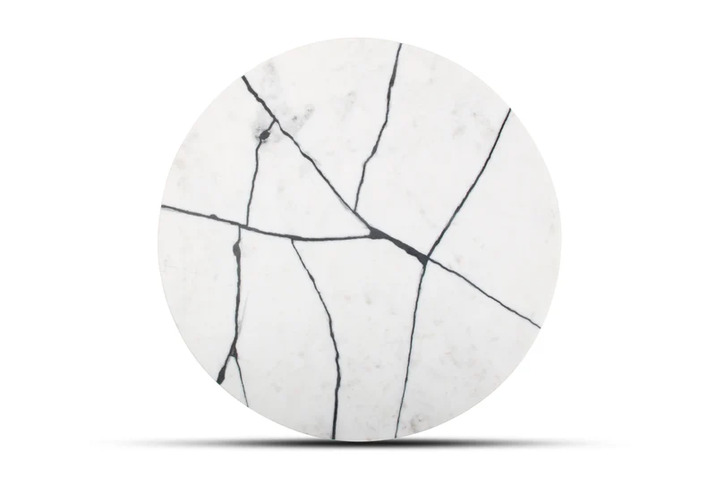 Marmor Crackle Servierbrett Rund 38cm