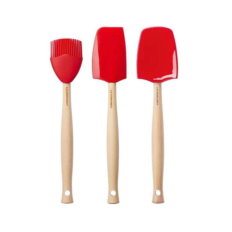 Le Creuset - Premium Pfannenwender-Set 3-teilig Kirschrot