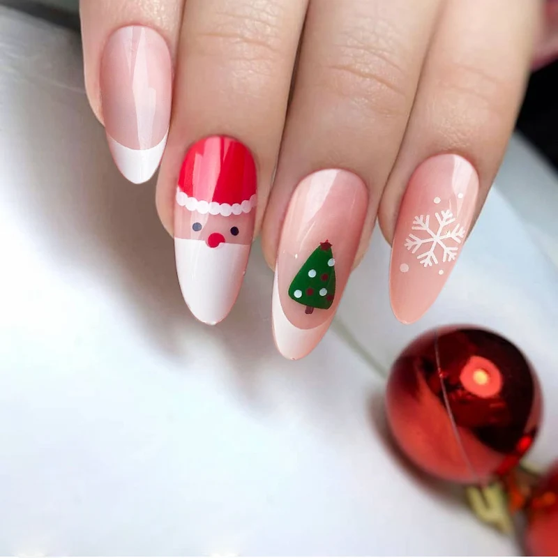 Festliche saisonale Aufkleber-Nagelkunst Karnz