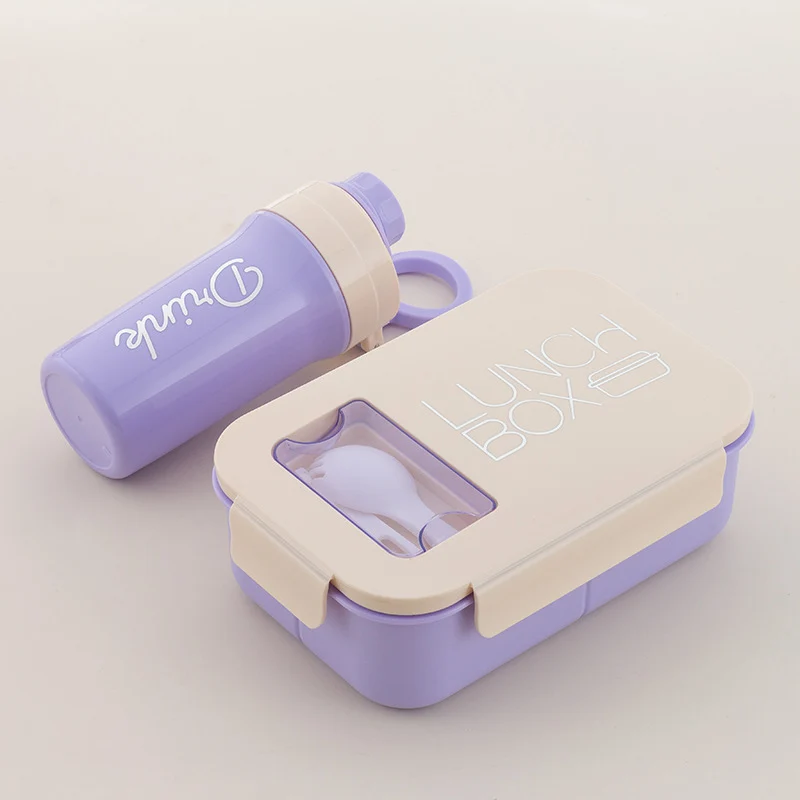 Tragbare Lunchbox mit integrierter Wasserflasche