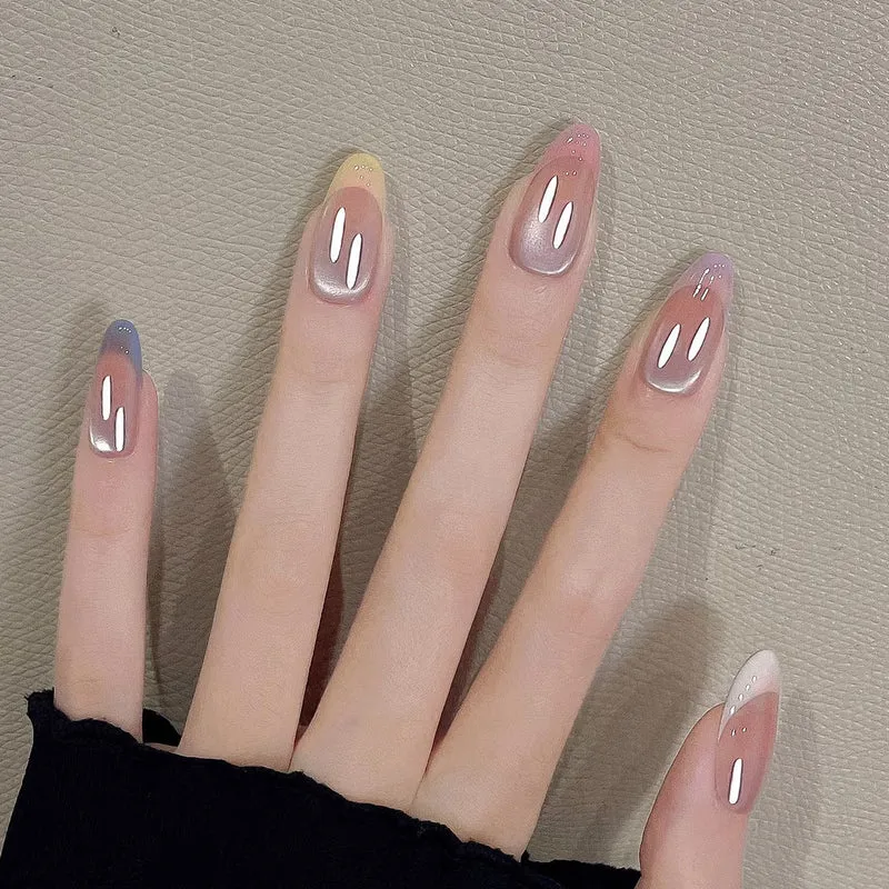 Trendy Ombre Press-On Nail Set Karnz