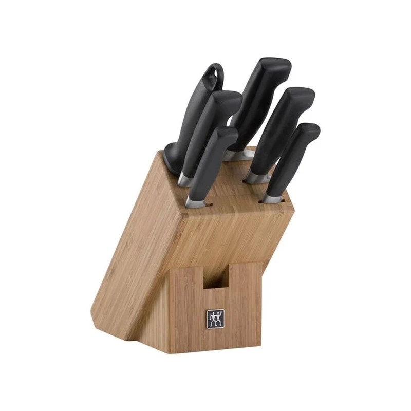 Zwilling - 4 Star 5-teiliges Messerset mit Messerblock Bambus