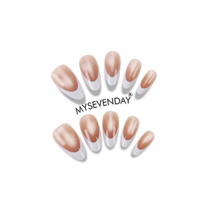Premium French Tip Press-On Nail Set Karnz