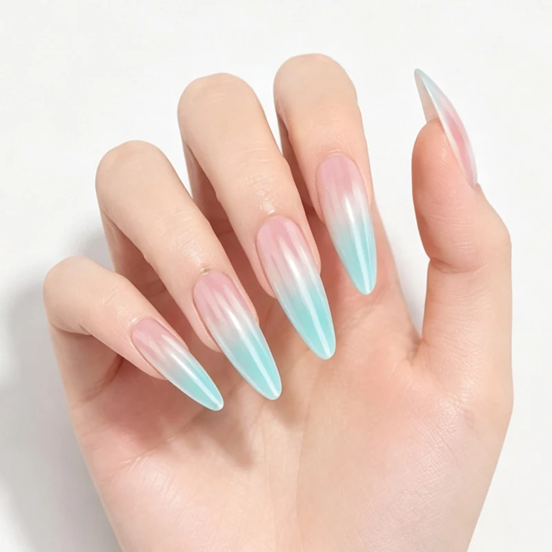 Iridescent Stiletto Press-On Nägel Karnz