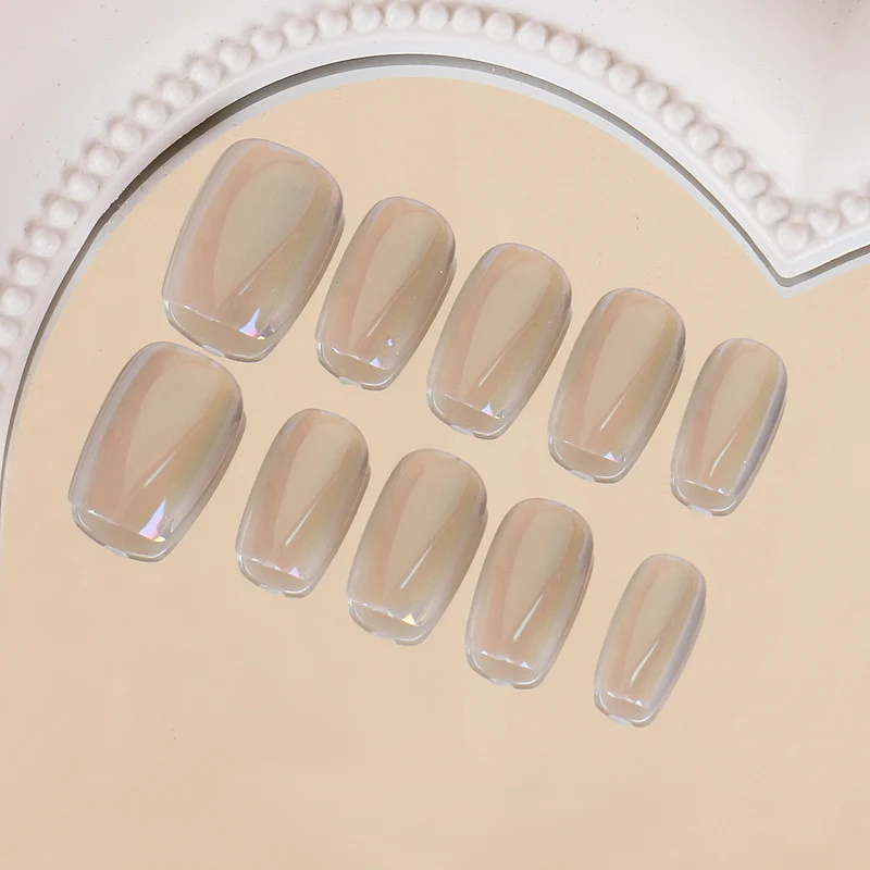 Hochwertiges Transparentes Press-On Nagelset Karnz