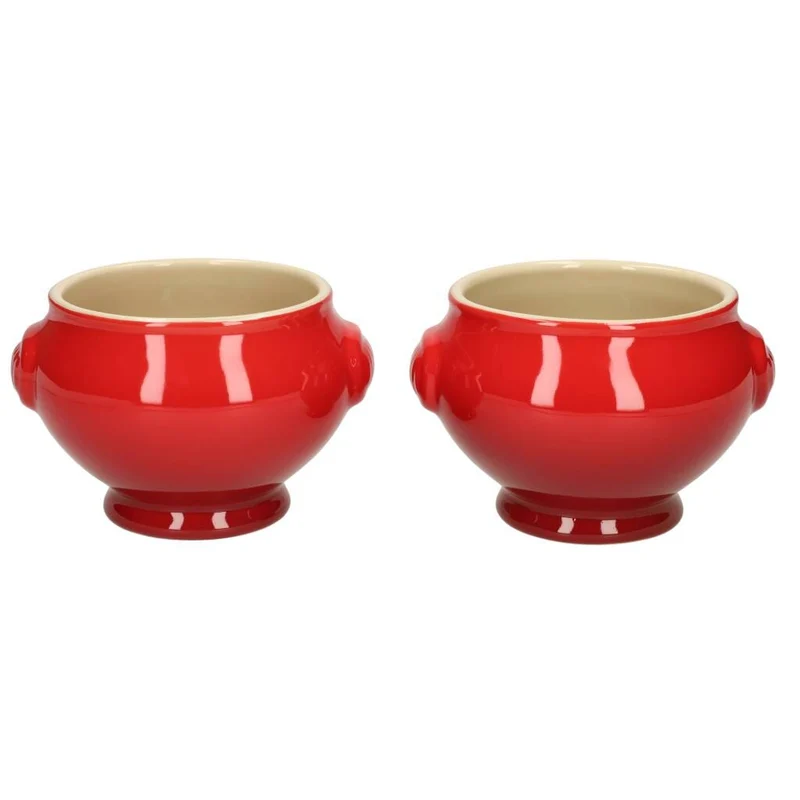 LeCreuset - Suppenschüsseln 2er-Set Kirschrot 11cm 0,6l