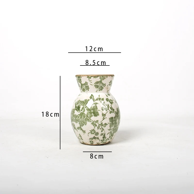 Florale Keramikvase Karnz