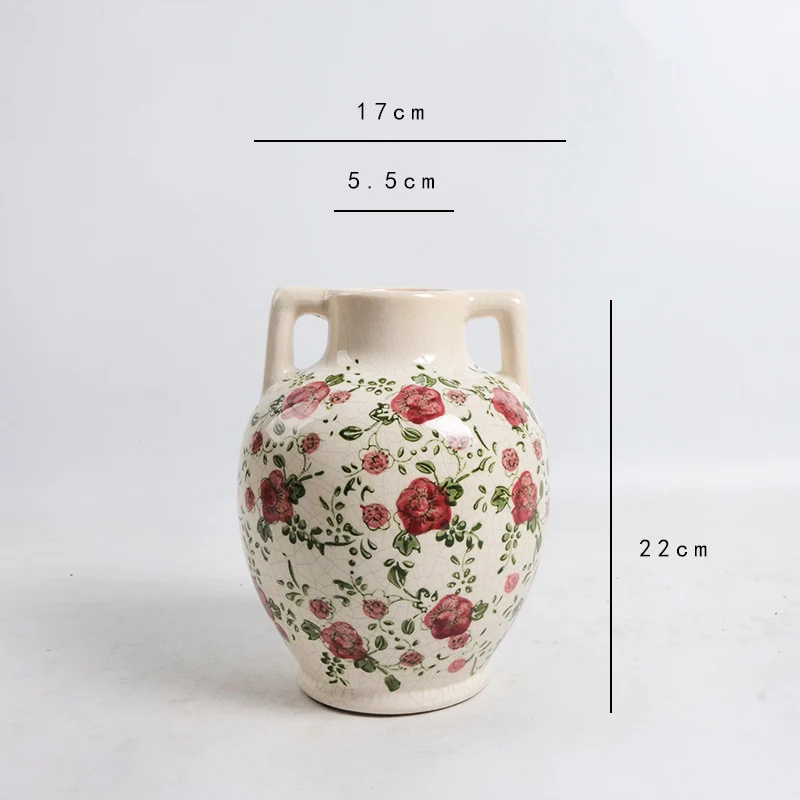 Florale Keramik Blumentopf Karnz