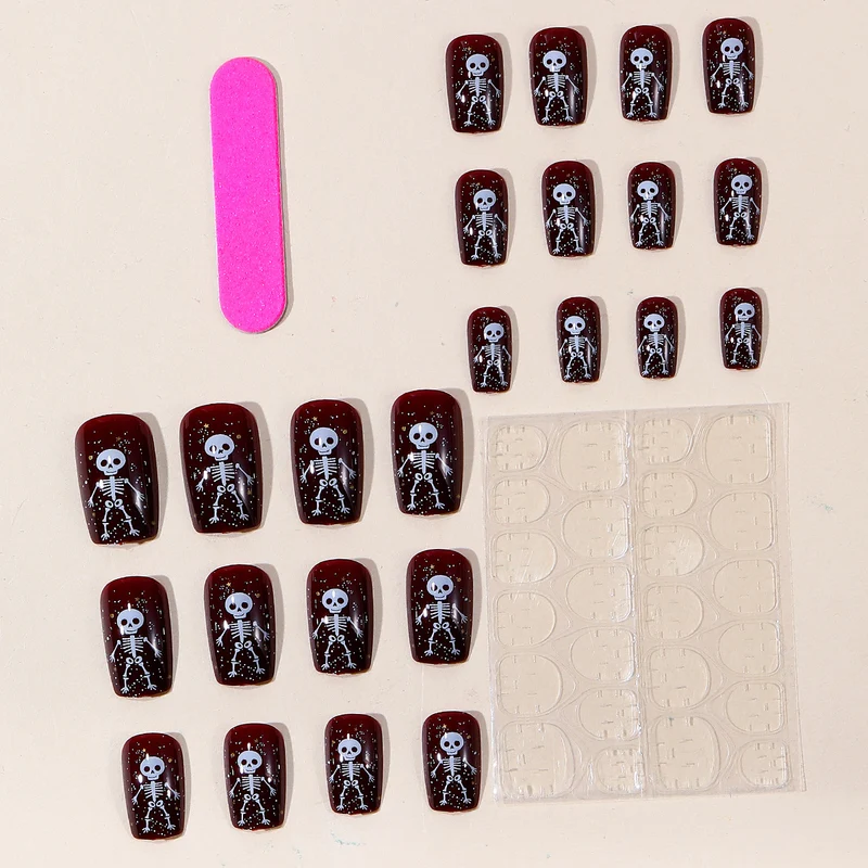Halloween-Themen Skelett Nagelkunst Set Karnz