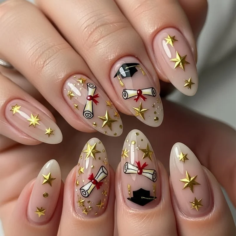 Absolventenfeier Nagelkunst Set Karnz