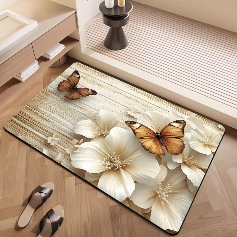 Dekorative florale Badmatte