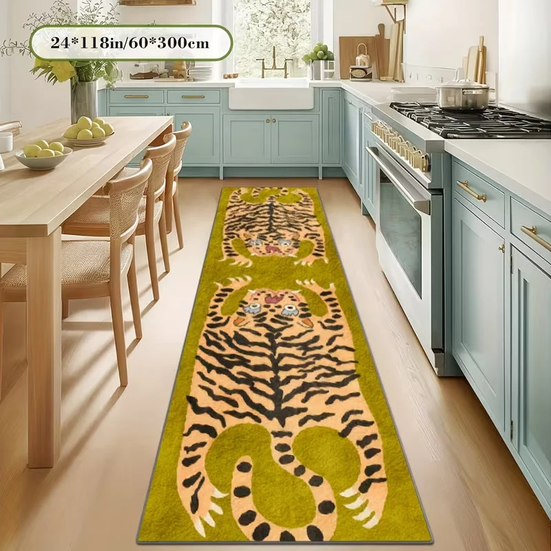 Verspielt Tiger-Themen Runner Teppich