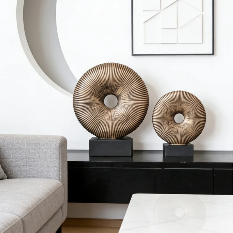 Dekorative runde Plattenskulptur