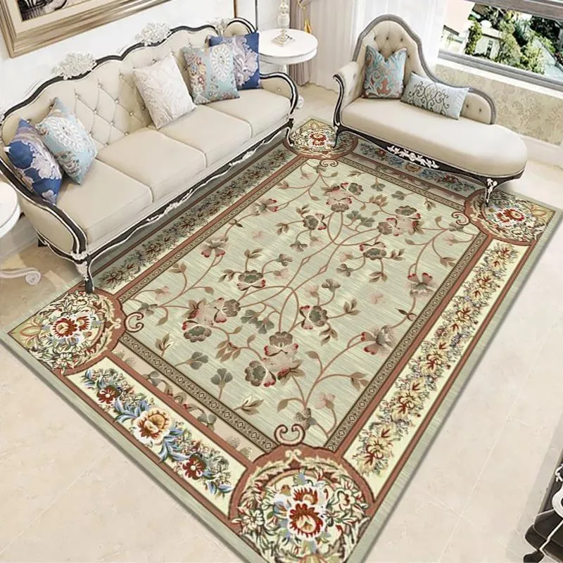 Eleganter floraler gewebter Teppich