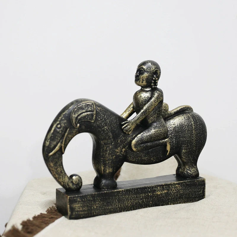 Dekorative Elefant Figur mit Kind als Reiter