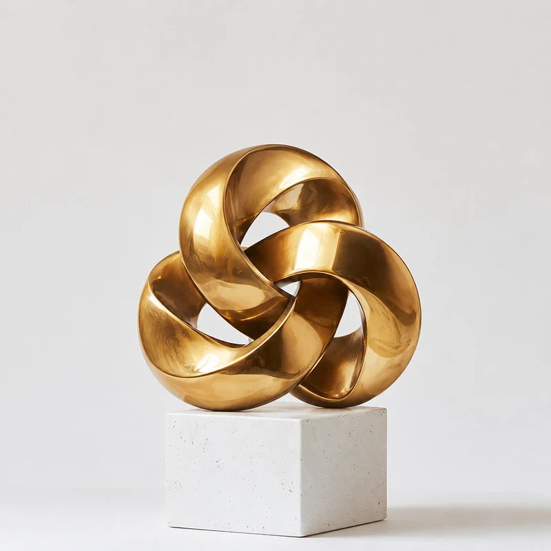Künstlerische Metallwellen-Skulptur