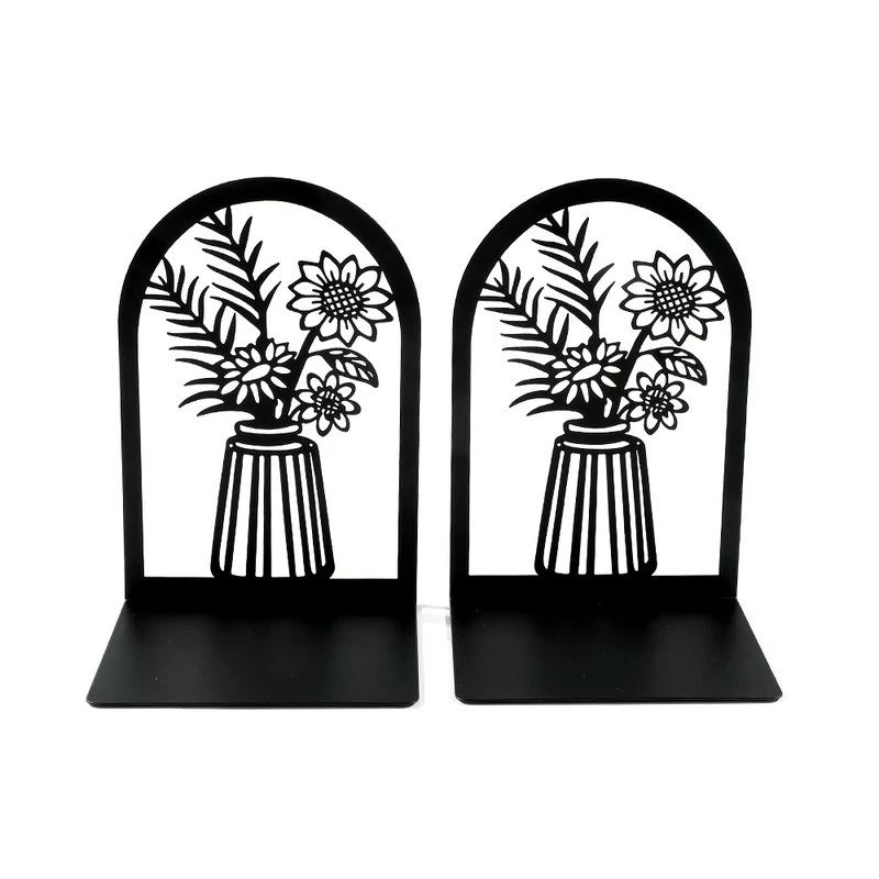Elegante florale Metall-Buchstützen